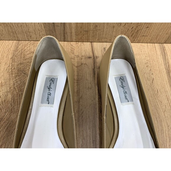 Emily's Closet Women's Leather Open Toe Petal Skimmer Sandals 9 M MEDIUM Beige - Picture 8 of 16